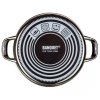GARNEK EMALIOWANY 24cm 3,7L Z POKRYWĄ BANQUET METALLIC BLACK